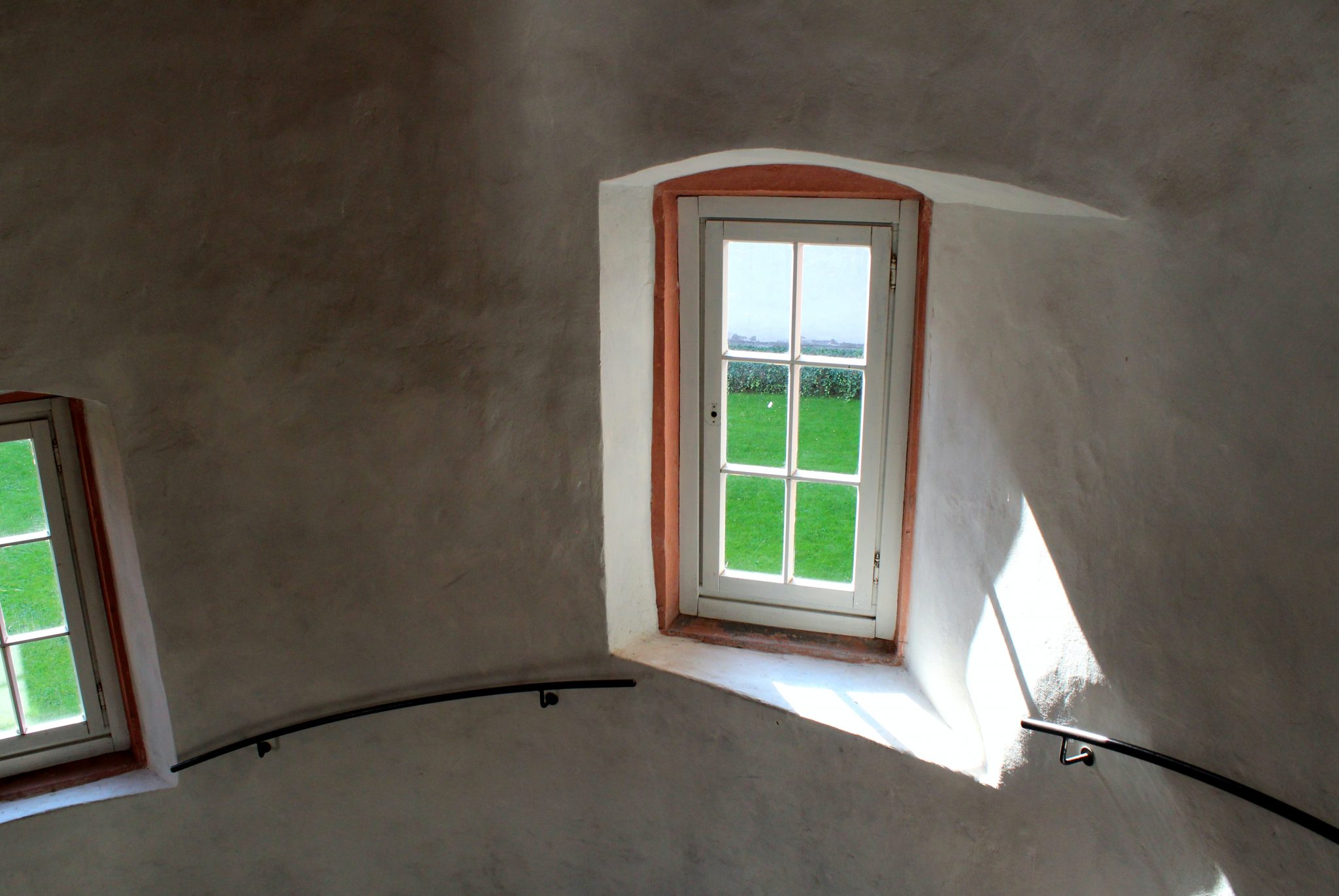 white wooden framed glass window